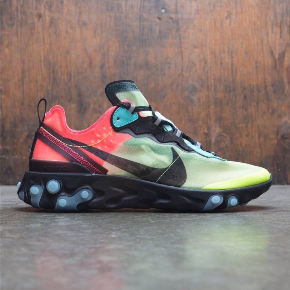 NIKE MEN REACT ELEMENT 87 (VOLT / AURORA GREEN) - Picture 1 of 7